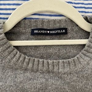 Heather Crew Sweater Brandy Melville